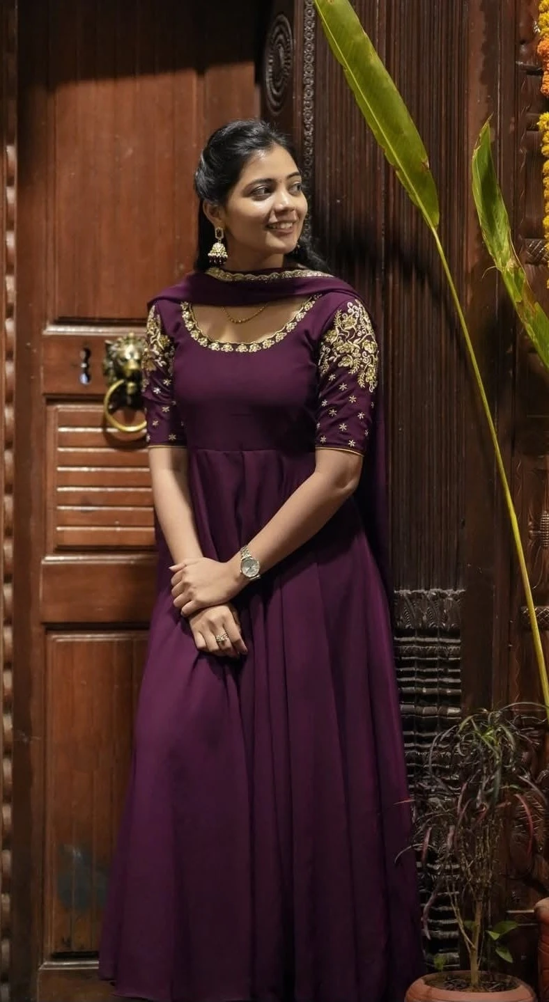 Embroidered Georgette Anarkali Salwar Set